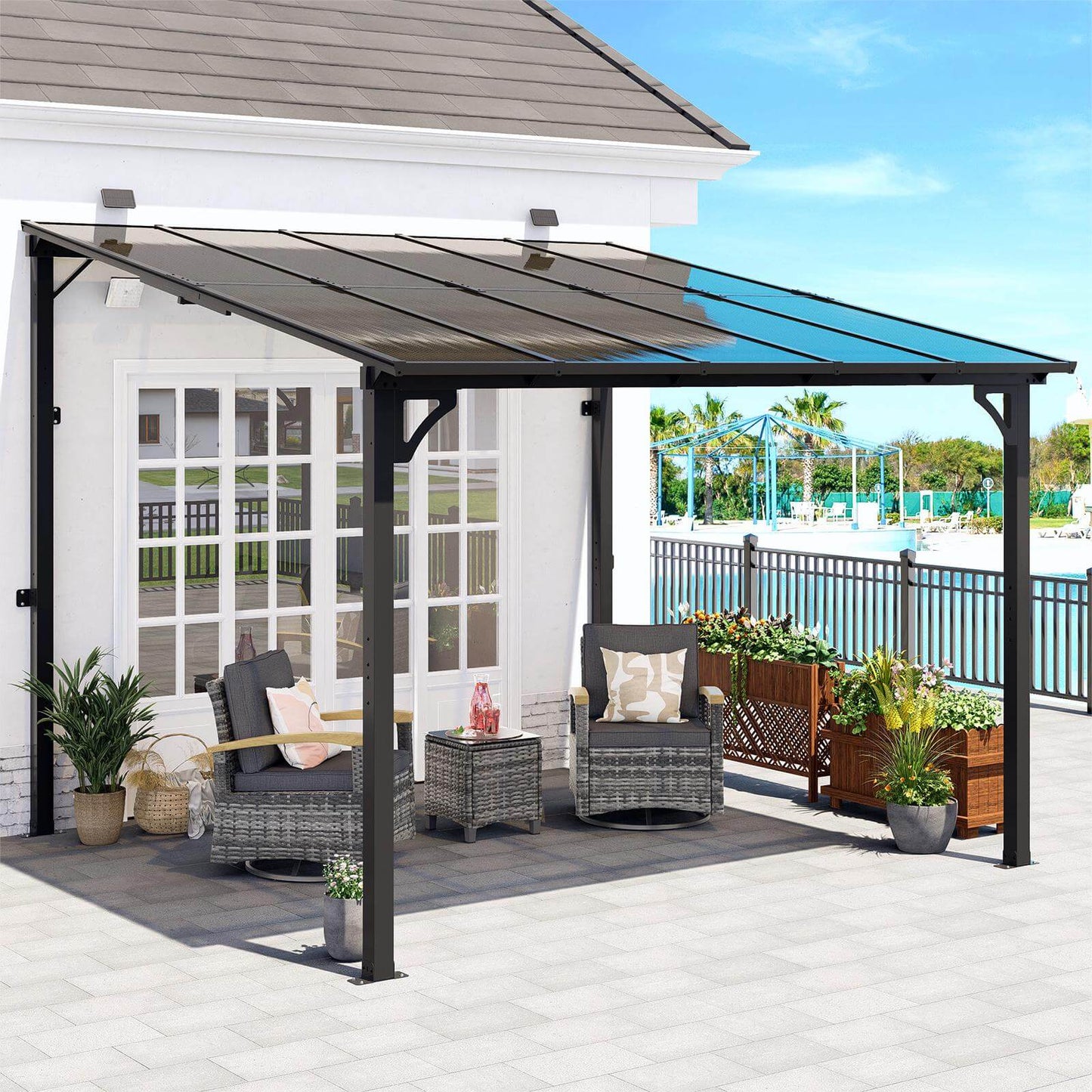 Wall Mounted Gazebo, Outdoor Patio Gazebo