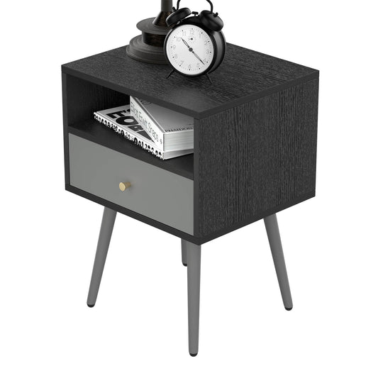 Modern Nightstand with 1 Drawer, Suitable for Bedroom, Living Room, Side Table - Meissalivve