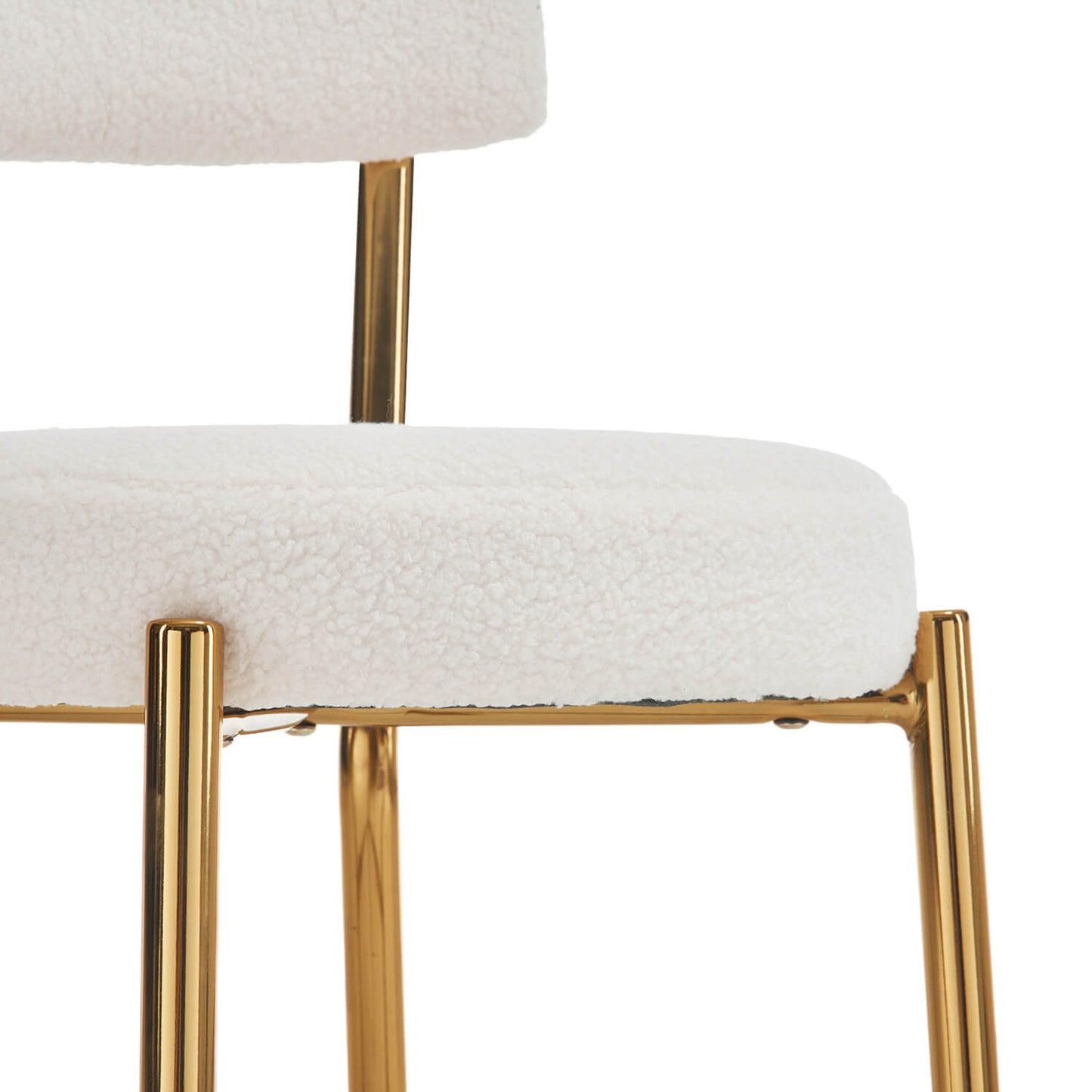 Set of 2 Modern Teddy Fabric Upholstered Bar Stools - Meissalivve