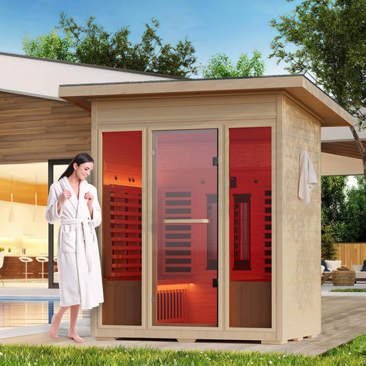 Full-Spectrum Infrared Outdoor Saunas for Home - YK8003