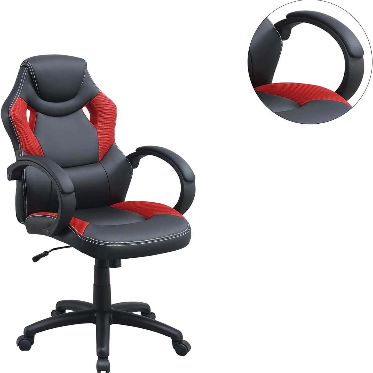 Office Chair Upholstered 1pc Cushioned Comfort Chair Relax Gaming - Meissalivve