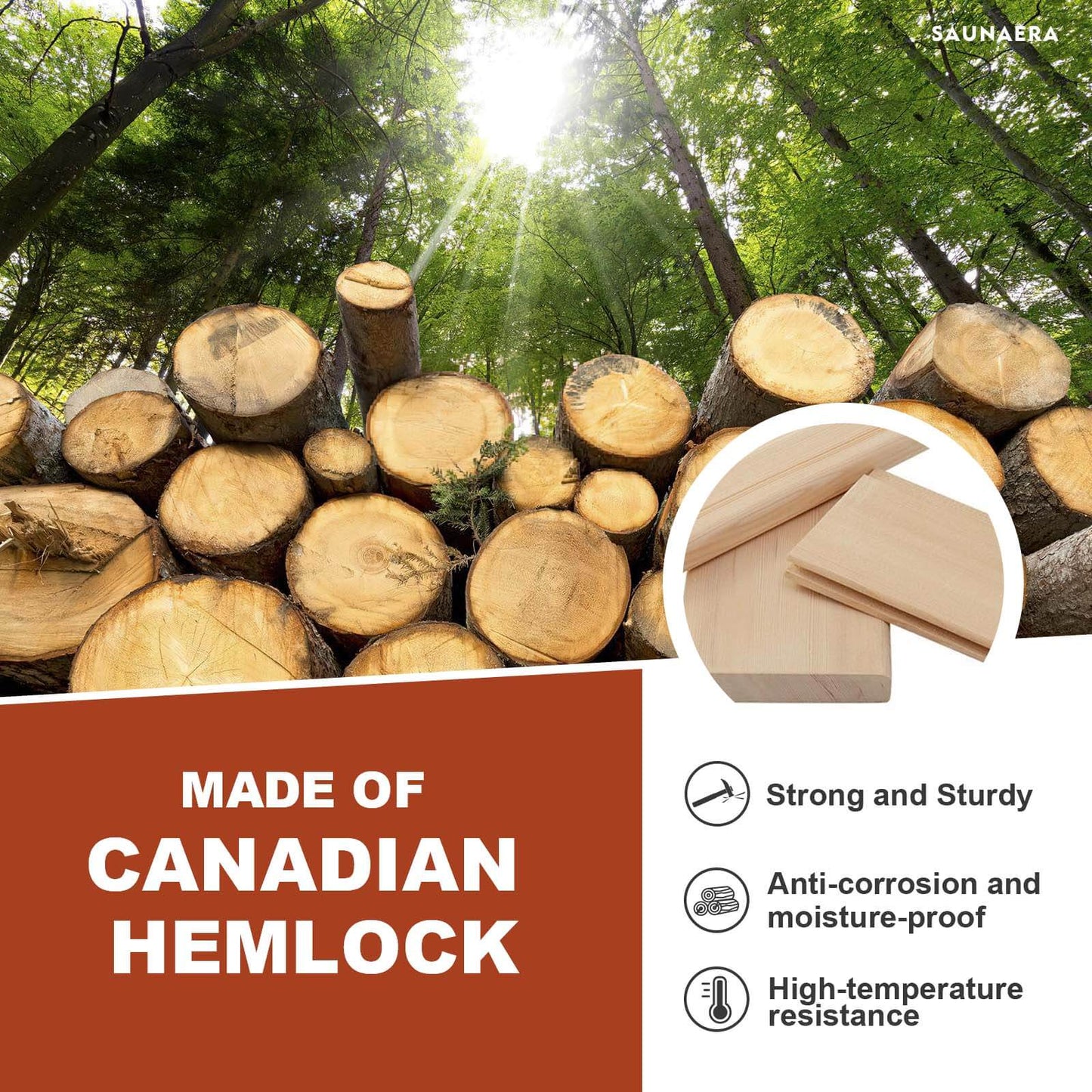 Full Spectrum Infrared Sauna Hemlock Home Sauna - YK8001