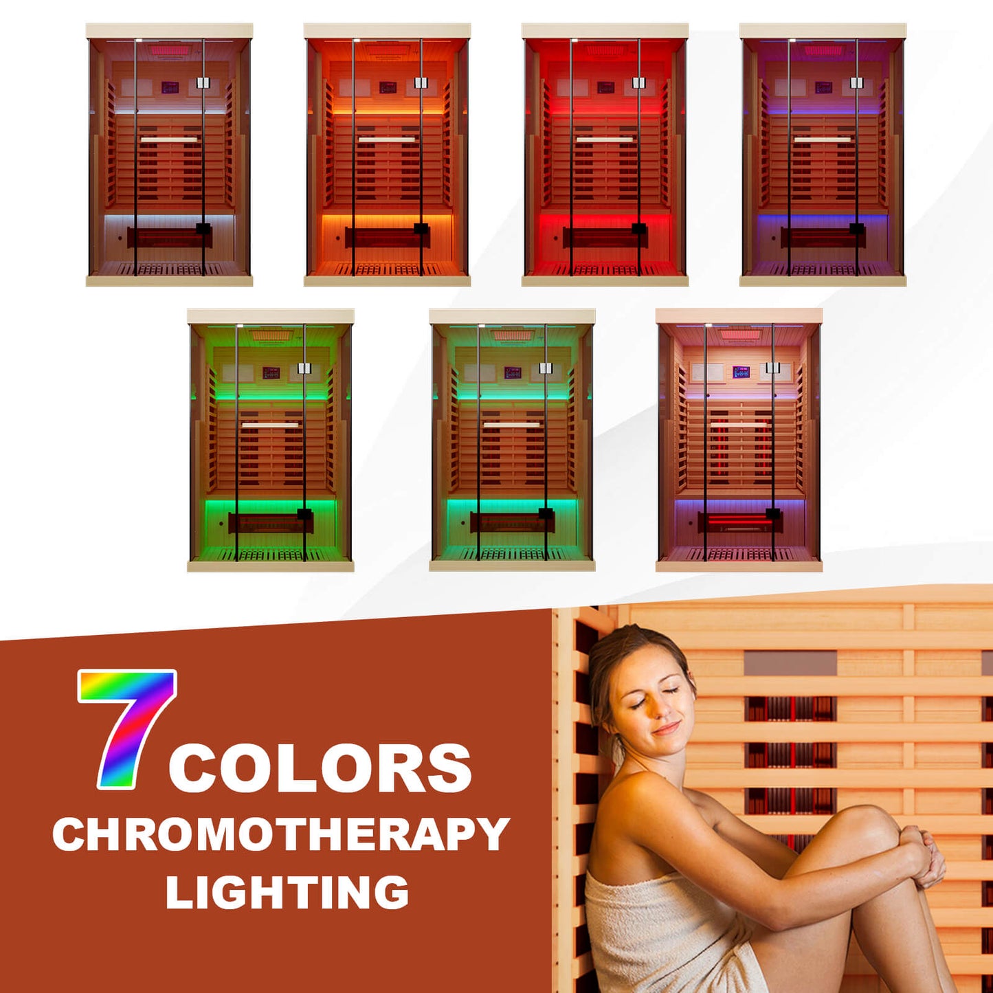 Full Spectrum Infrared Sauna Hemlock Home Sauna - YK8001