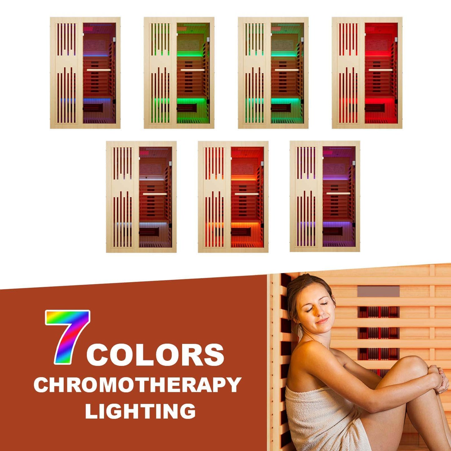Full Spectrum Infrared Sauna for Home - YK8002