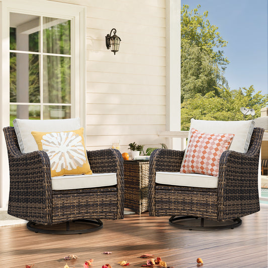 3 Pieces Patio Furniture Set, Wicker Patio Bistro Set  (YK-6002)