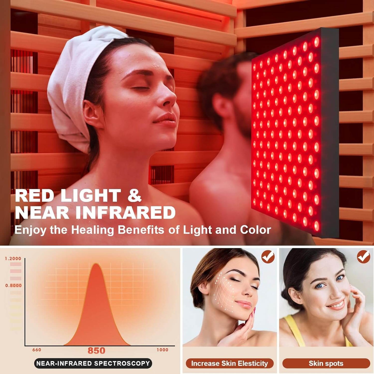 Full Spectrum Infrared Sauna for Home - YK8002