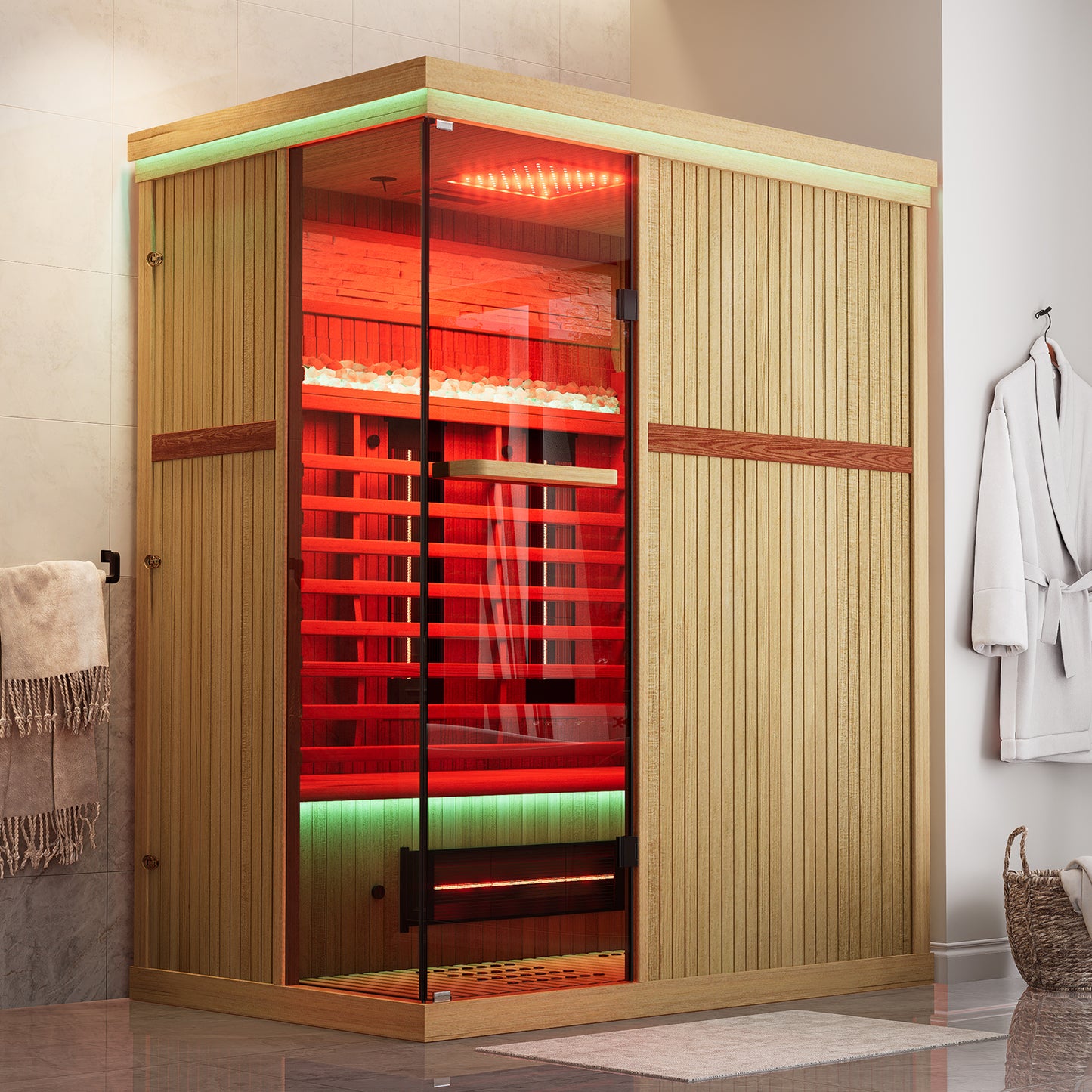Full Spectrum Infrared Sauna Hemlock Home Sauna - YK8005