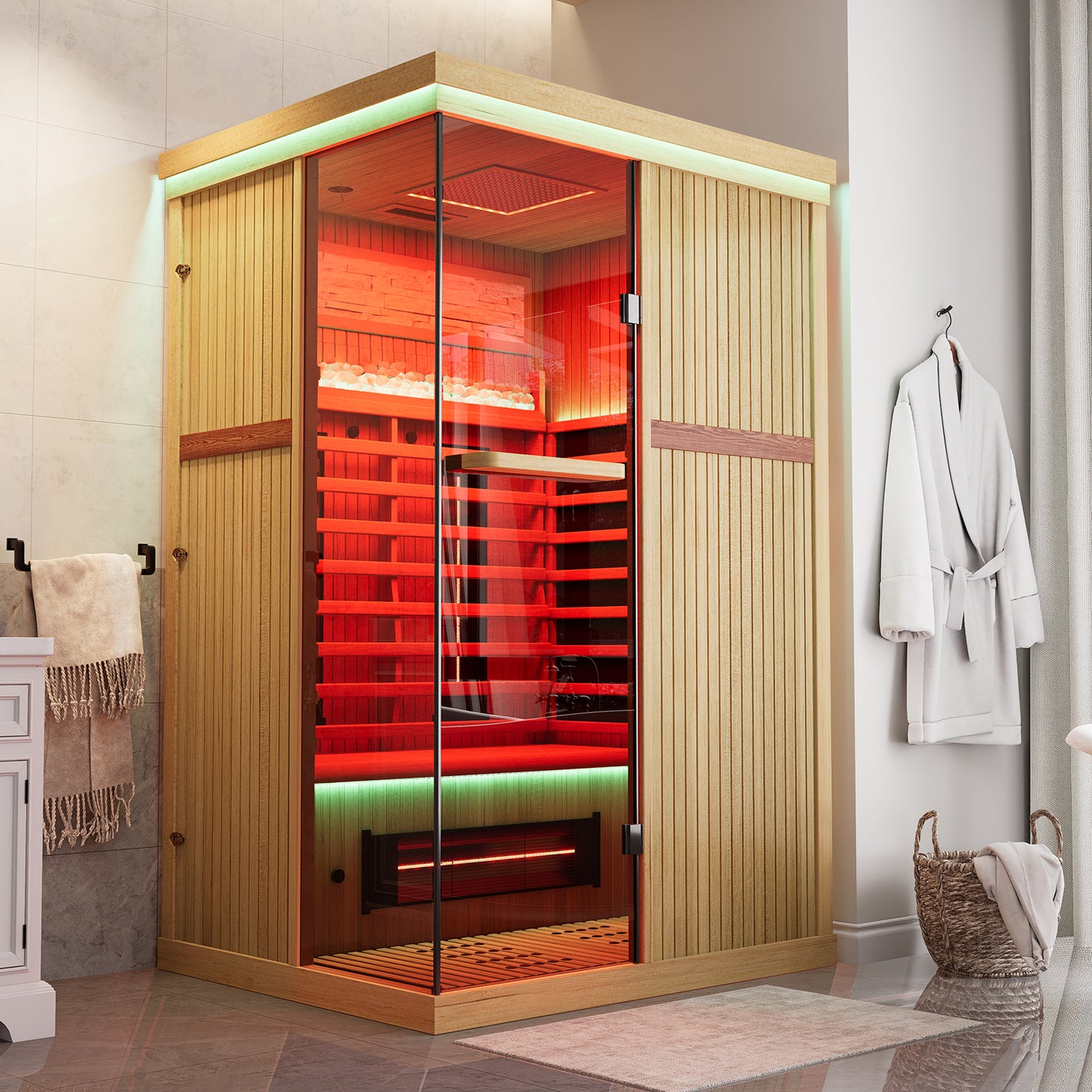 Full Spectrum Infrared Sauna Hemlock Home Sauna - YK8005