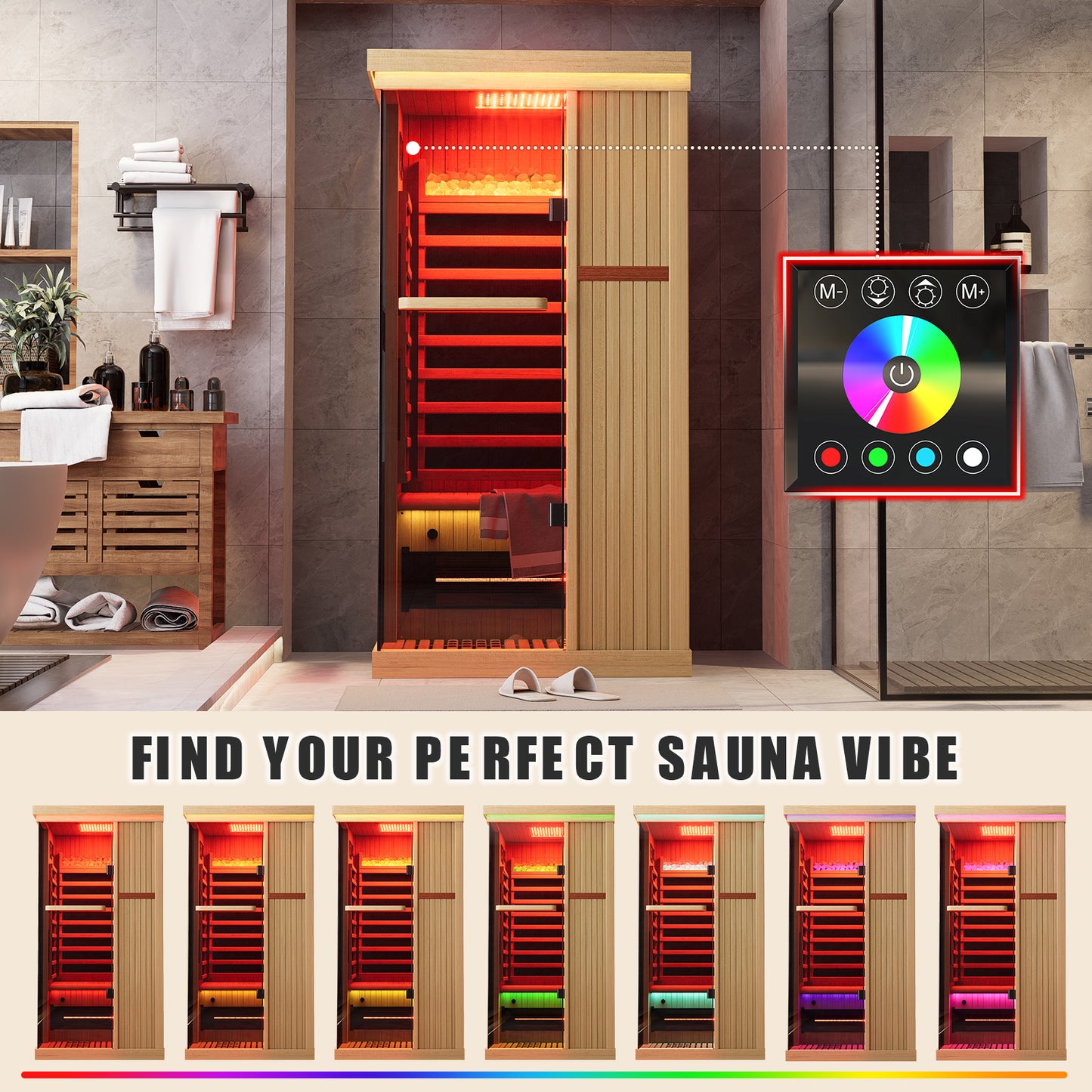 Full Spectrum Infrared Sauna Hemlock Home Sauna - YK8005