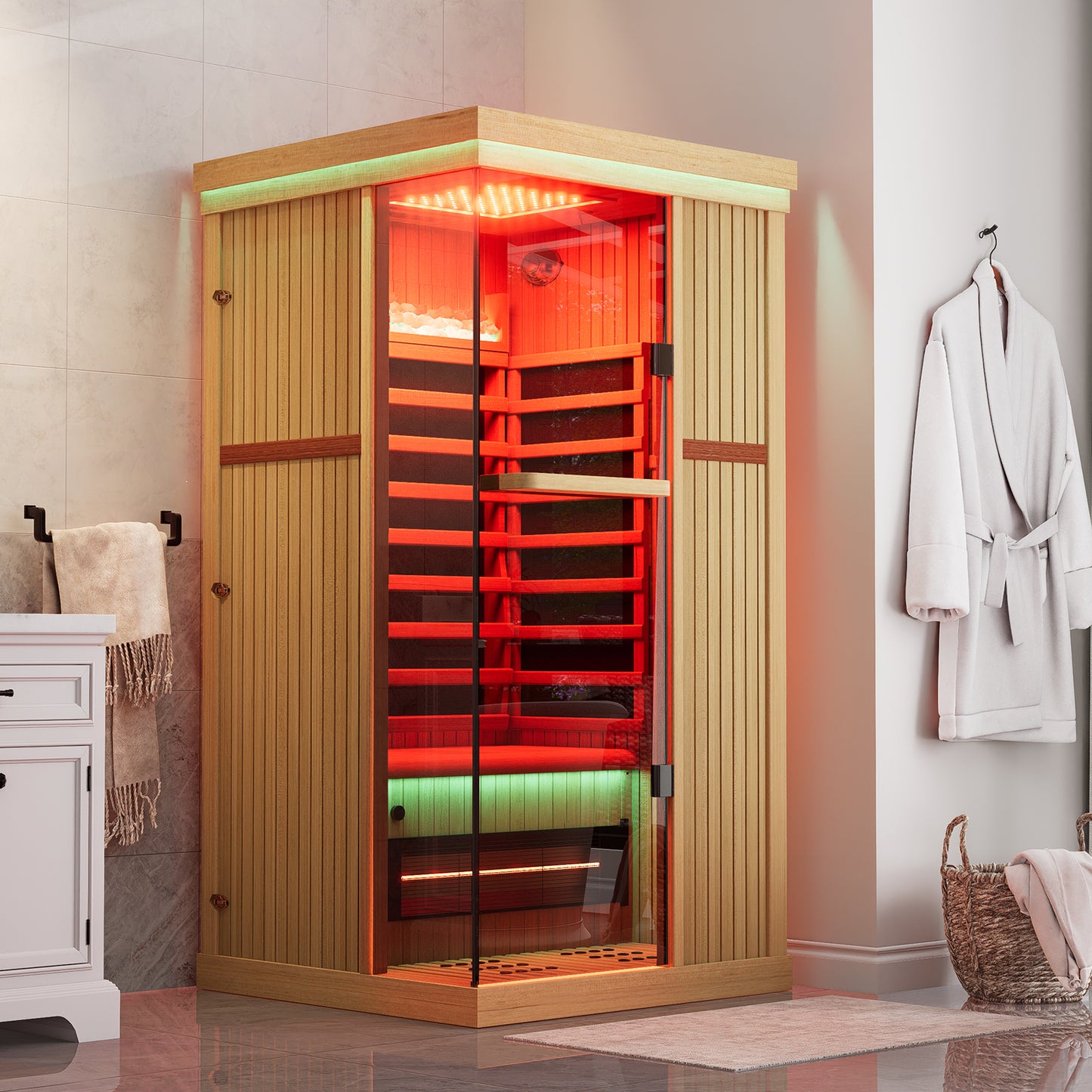 Full Spectrum Infrared Sauna Hemlock Home Sauna - YK8005