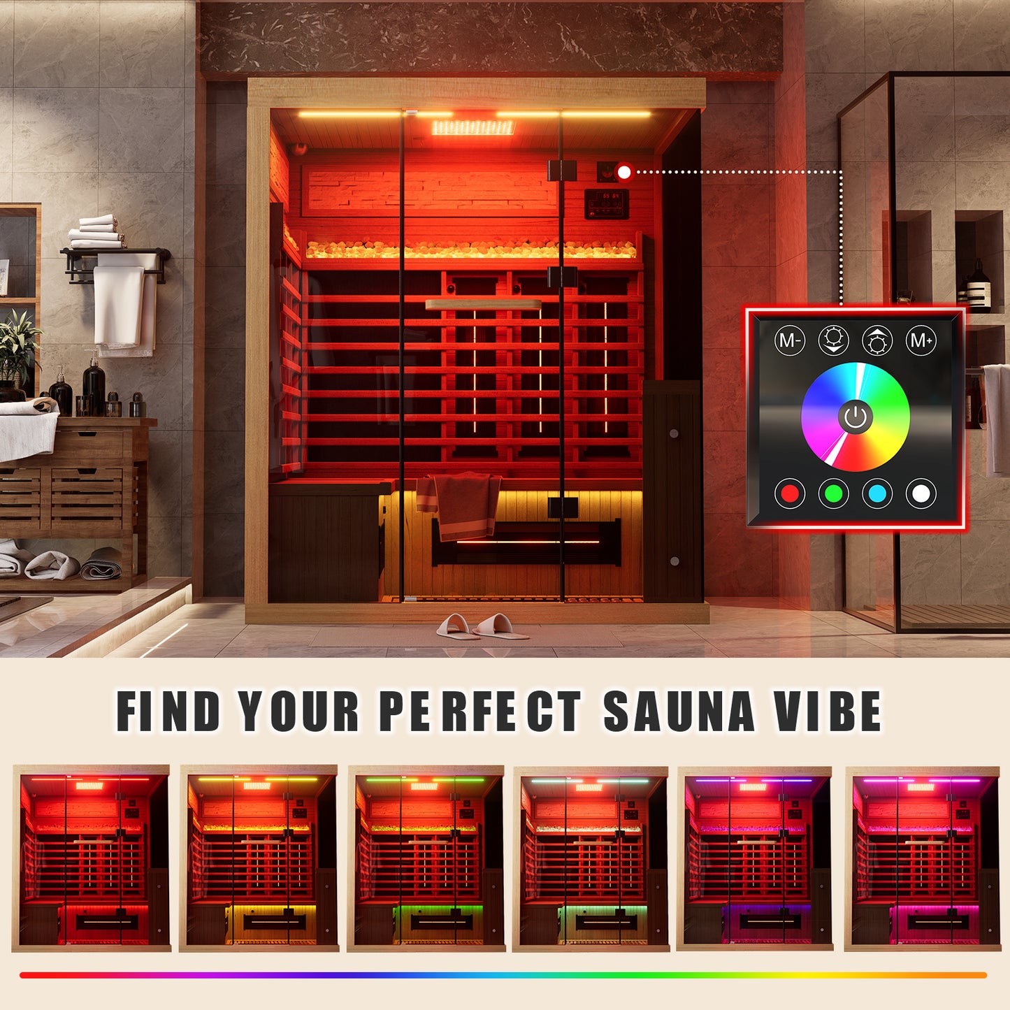 Full Spectrum Infrared Sauna Hemlock Home Sauna - YK8006