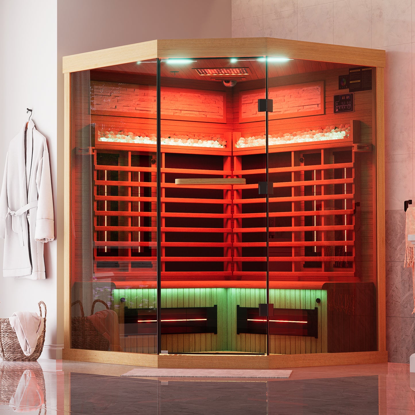 Full Spectrum Infrared Sauna Hemlock Home Sauna - YK8007