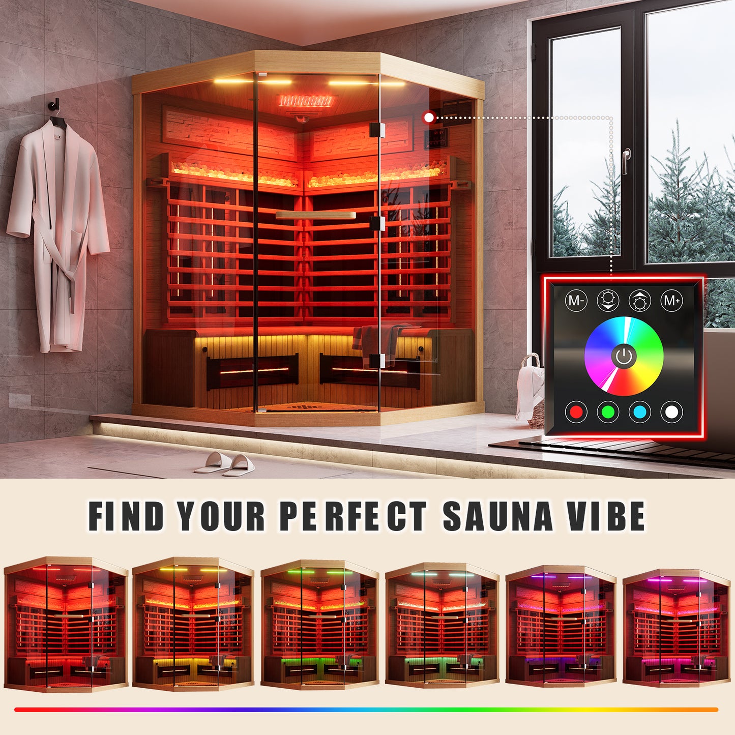 Full Spectrum Infrared Sauna Hemlock Home Sauna - YK8007