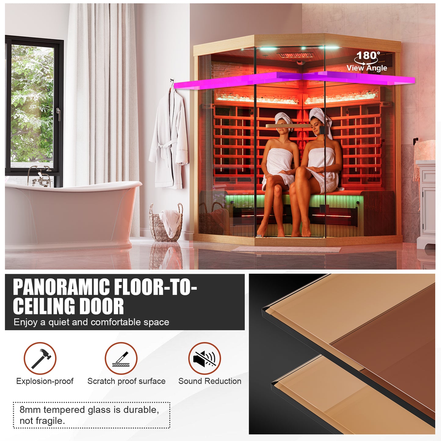 Full Spectrum Infrared Sauna Hemlock Home Sauna - YK8007
