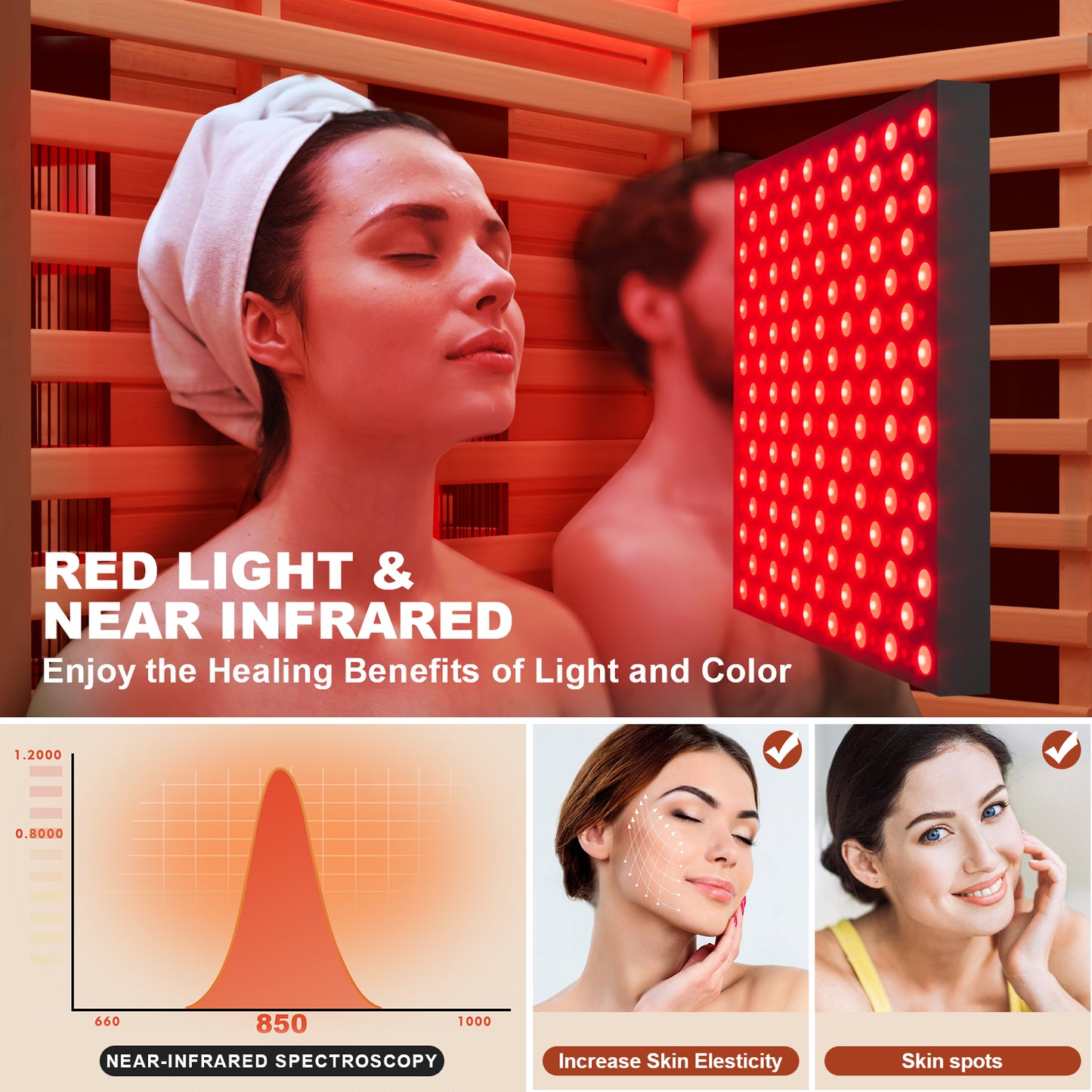 Full Spectrum Infrared Sauna Hemlock Home Sauna - YK8007