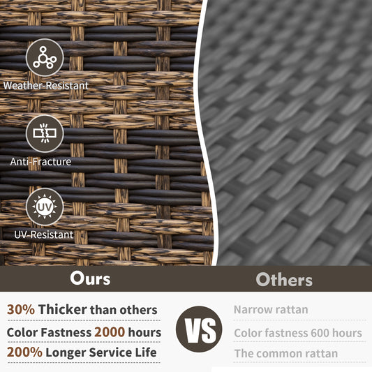 7/8 Pieces Patio Furniture Sets,  Outdoor Rattan Furniture Conversation Sets (YK-6011)