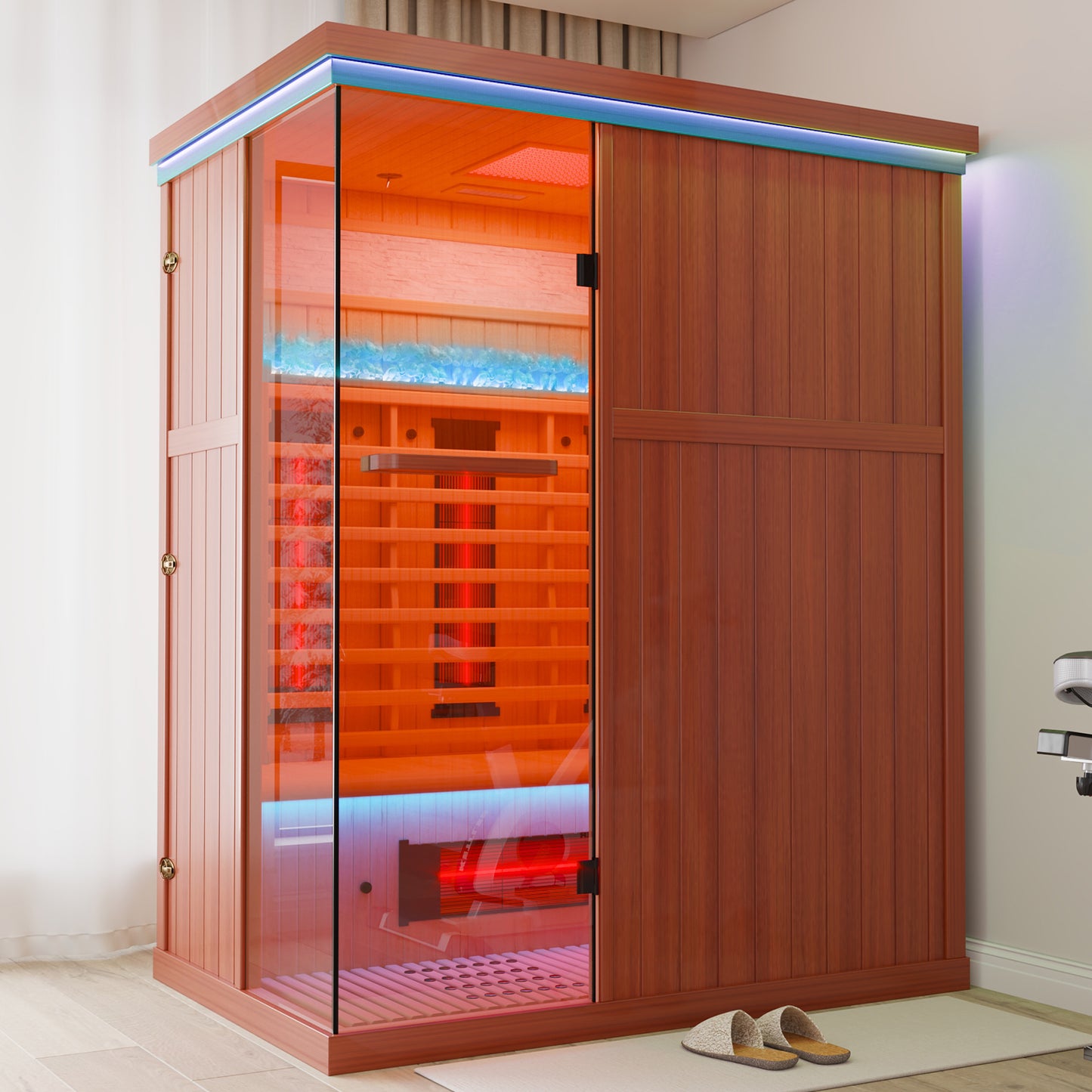 Full Spectrum Infrared Sauna Hemlock/Cedar Home Sauna - YK8005