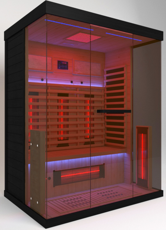 Full Spectrum Infrared Sauna Hemlock/Cedar Home Sauna - YK8001BK