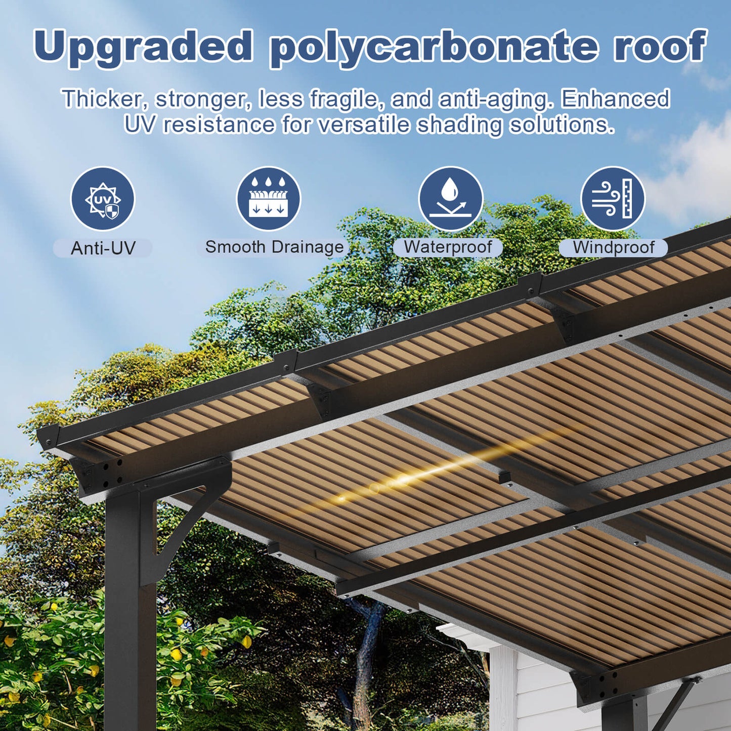 Wall Mounted Gazebo, Outdoor Patio Gazebo