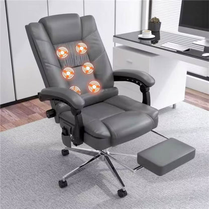 MEISSALIVVE 6-Points Vibration Office Chair with Massage and Foot Rest - Meissalivve