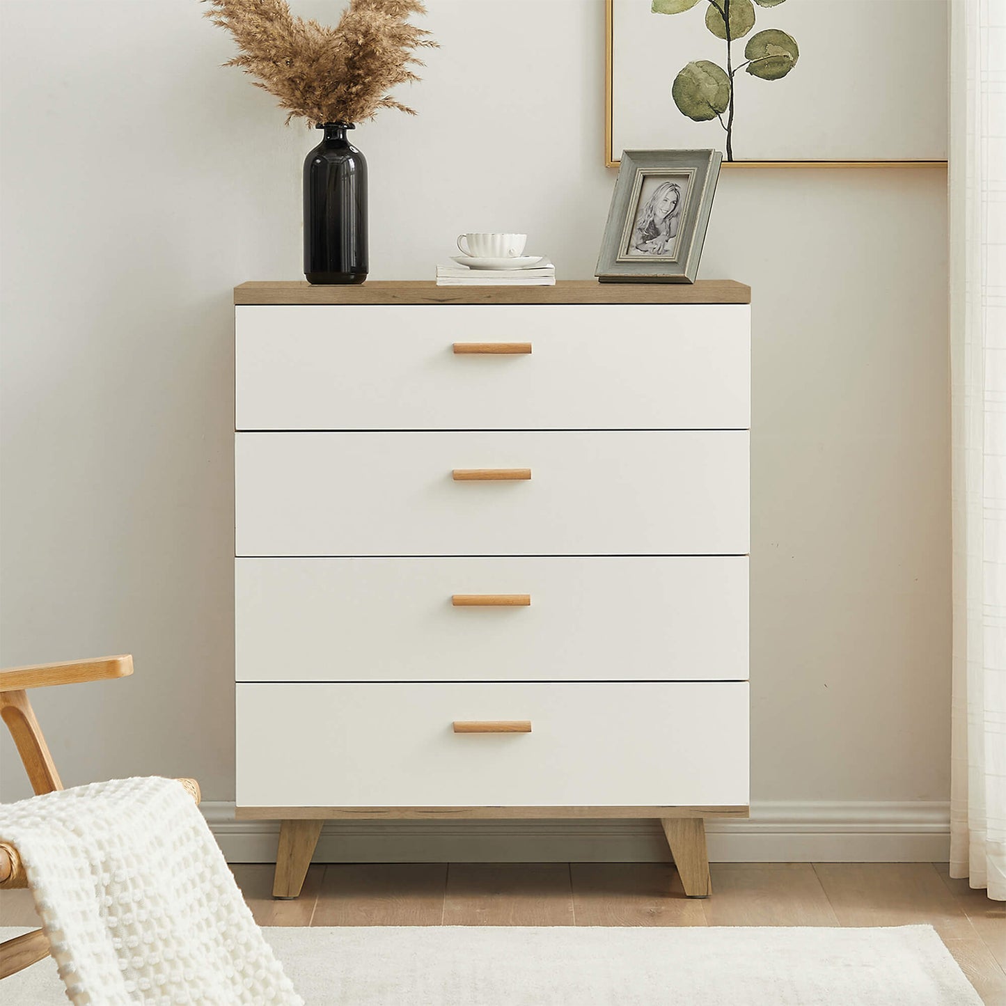 Drawer Dresser cabinet barcabinet, Buffet Sideboard Storage Cabinet with Leg - Meissalivve