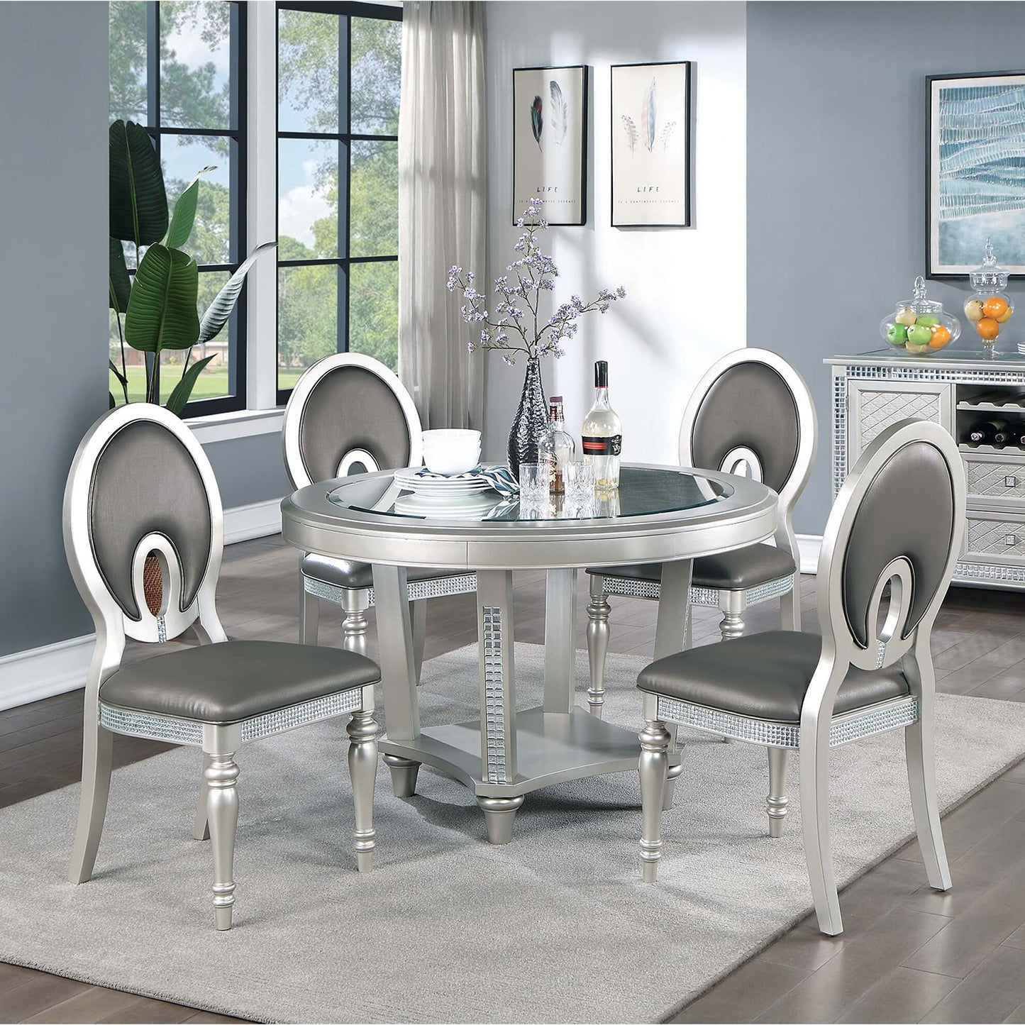 Traditional Dining Table and 4 Side Chairs  Furniture - Meissalivve