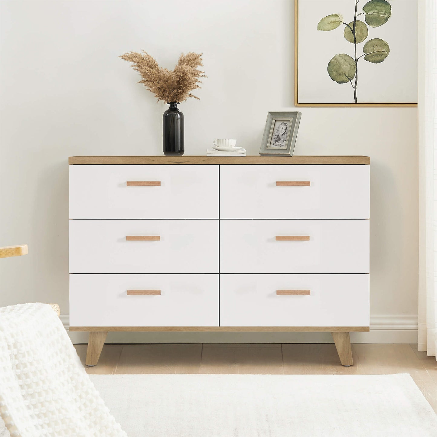 Drawer Dresser cabinet barcabinet, Buffet Sideboard Storage Cabinet with Leg - Meissalivve