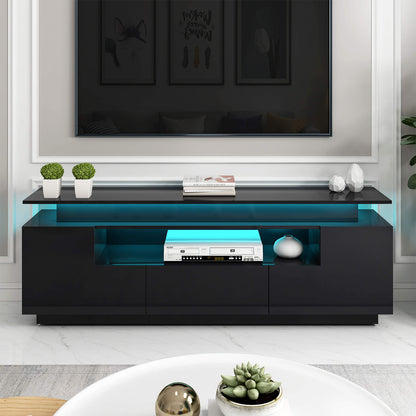 Modern and Stylish Functional TV stand with Color Changing LED Lights - Meissalivve