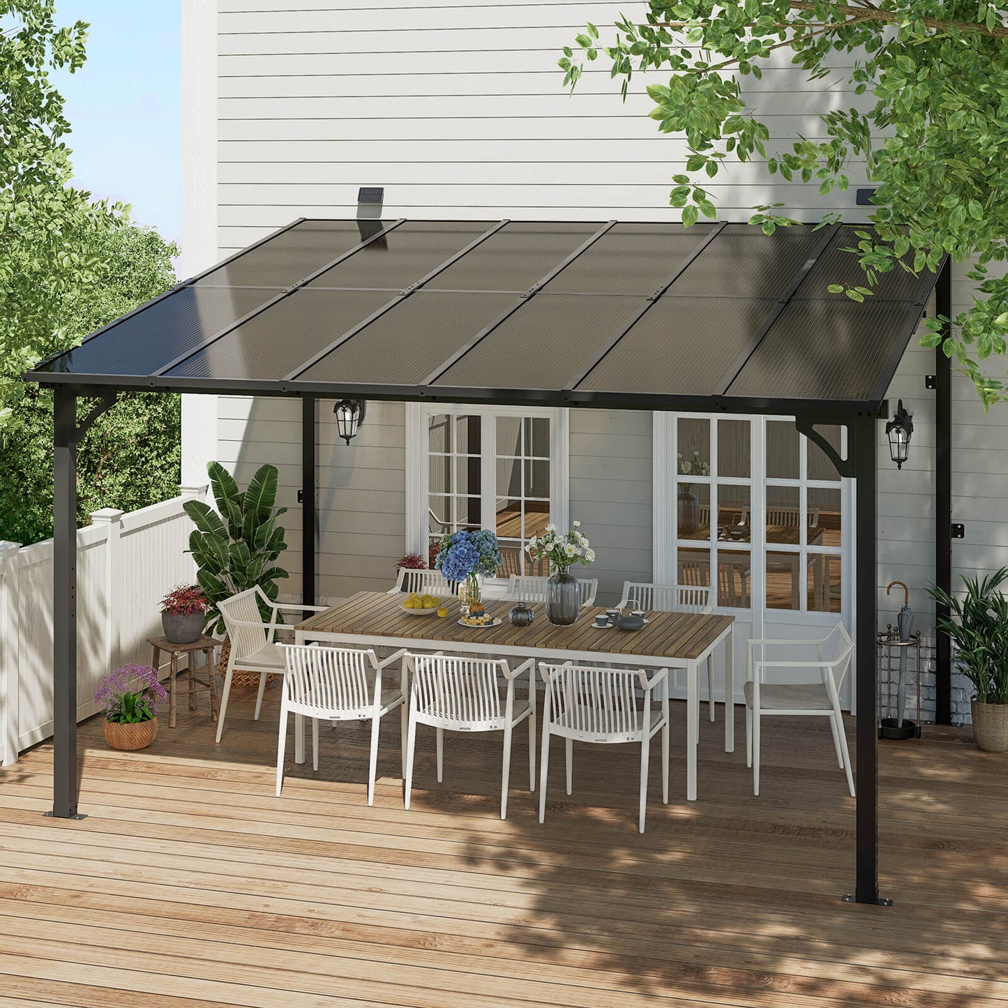 Meissalivve Wall Mounted Gazebo, Outdoor Patio Gazebo