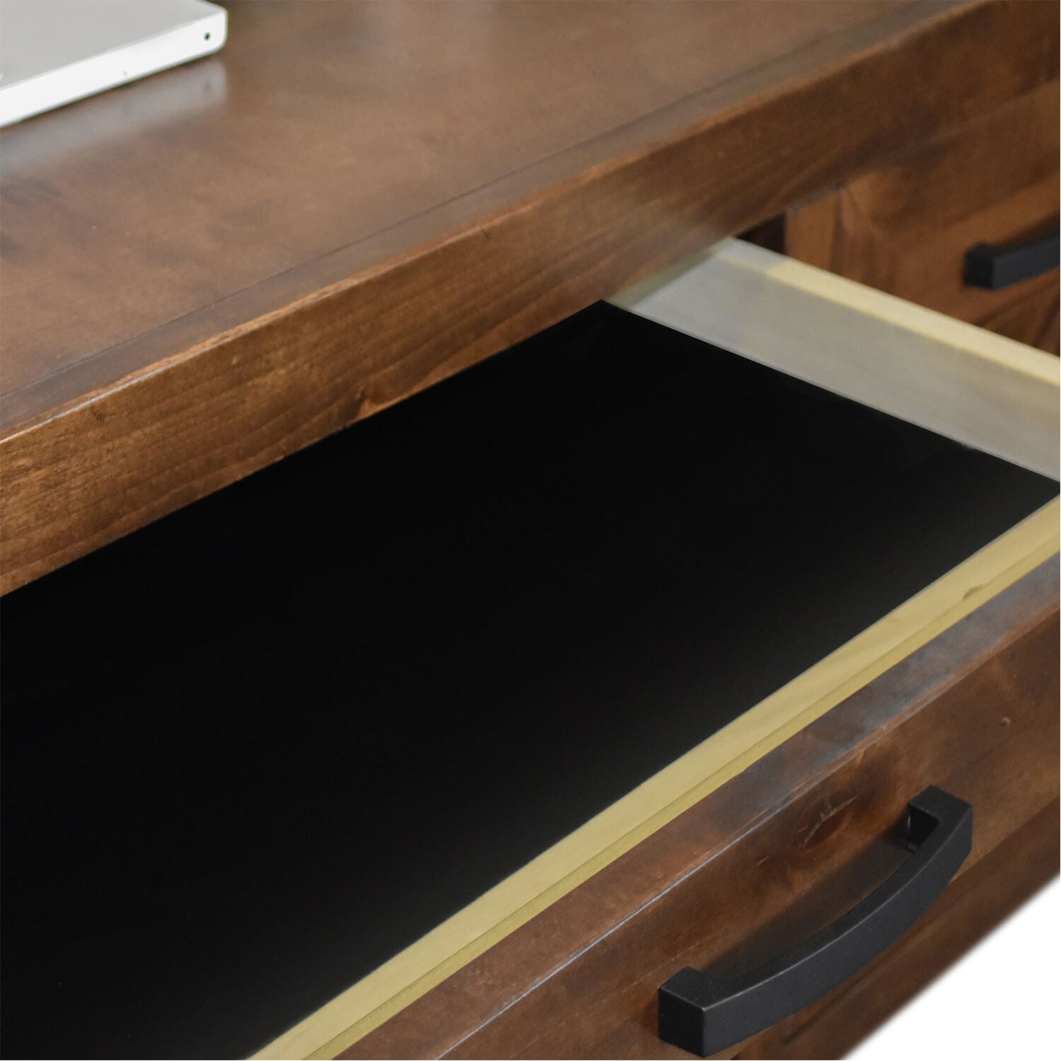 71 inch Executive Desk, No Assembly Required, Whiskey Finish - Meissalivve