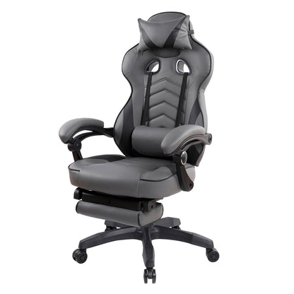 Gaming Racing Style Fully Reclining Executive Office Chair with Footrest - Meissalivve