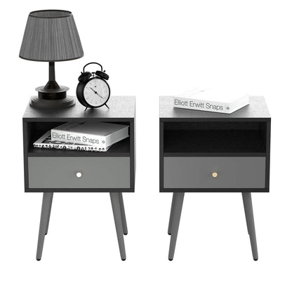 Modern Nightstand with 1 Drawer, Suitable for Bedroom, Living Room, Side Table - Meissalivve