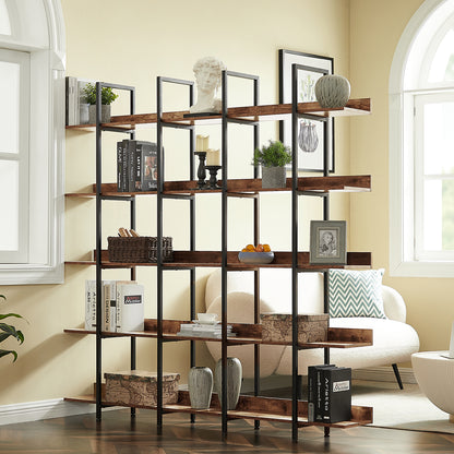 5 Tier Bookcase Home Office Open Bookshelf, MDF Board - Meissalivve