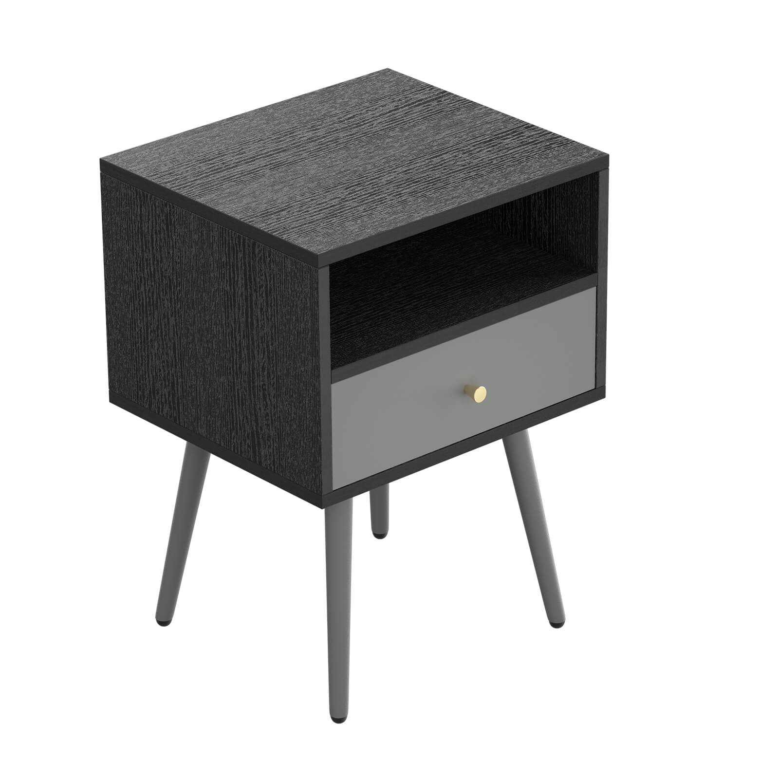 Modern Nightstand with 1 Drawer, Suitable for Bedroom, Living Room, Side Table - Meissalivve