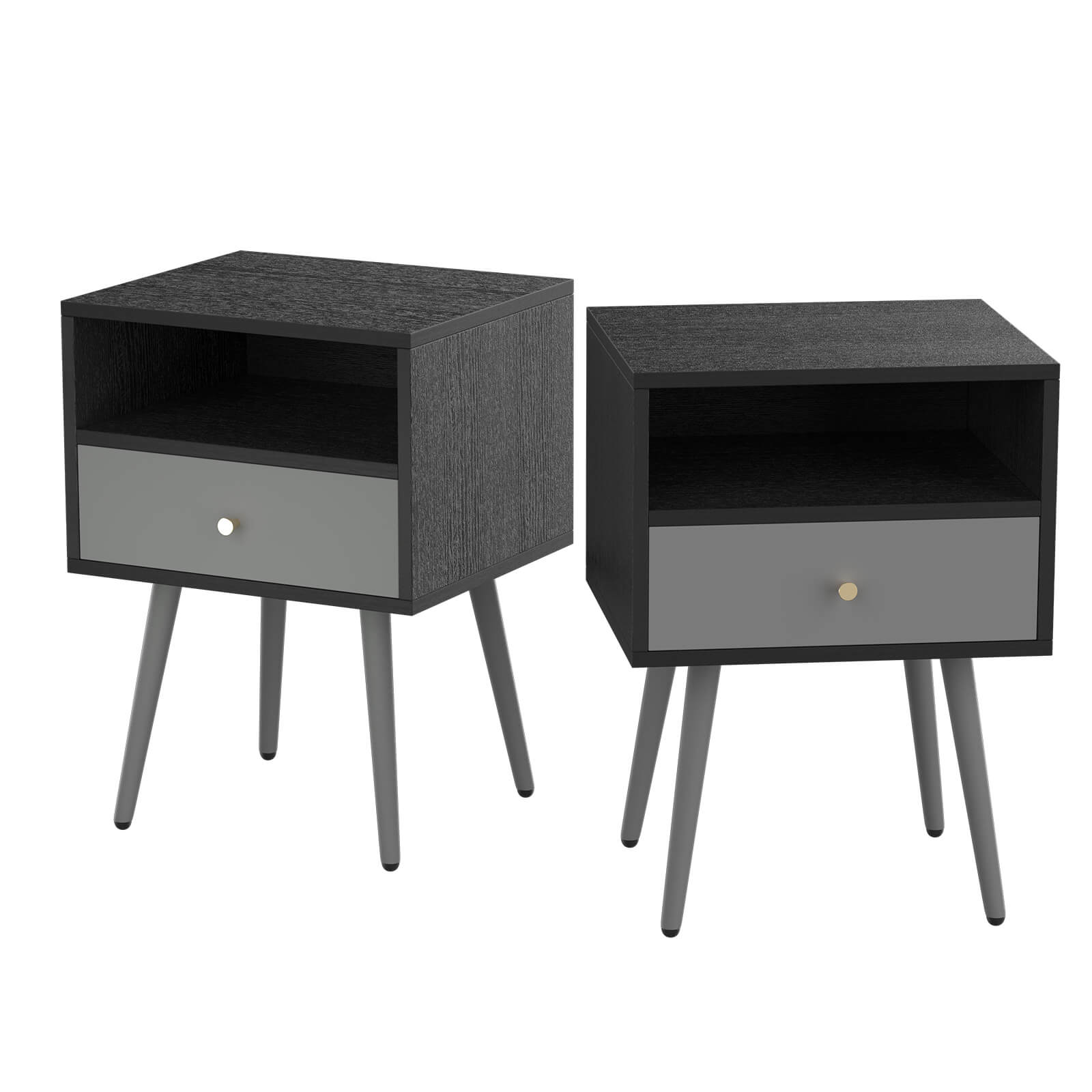 Modern Nightstand with 1 Drawer, Suitable for Bedroom, Living Room, Side Table - Meissalivve