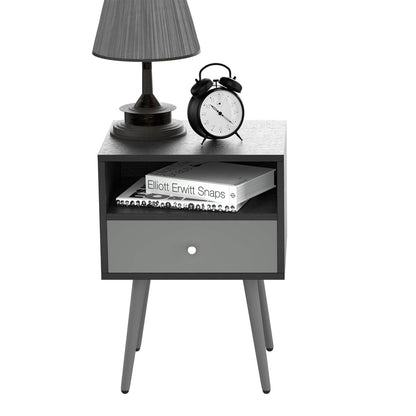 Modern Nightstand with 1 Drawer, Suitable for Bedroom, Living Room, Side Table - Meissalivve