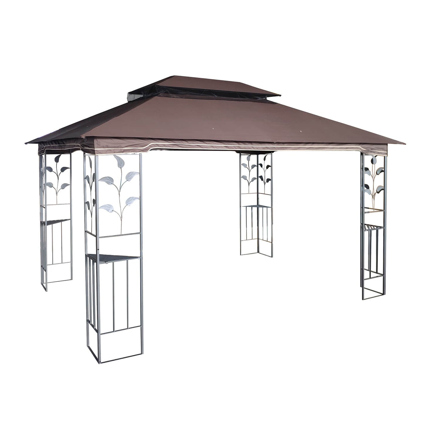 13x10 Outdoor Patio Gazebo Canopy Tent With Ventilated Double Roof And Mosquito net - Meissalivve