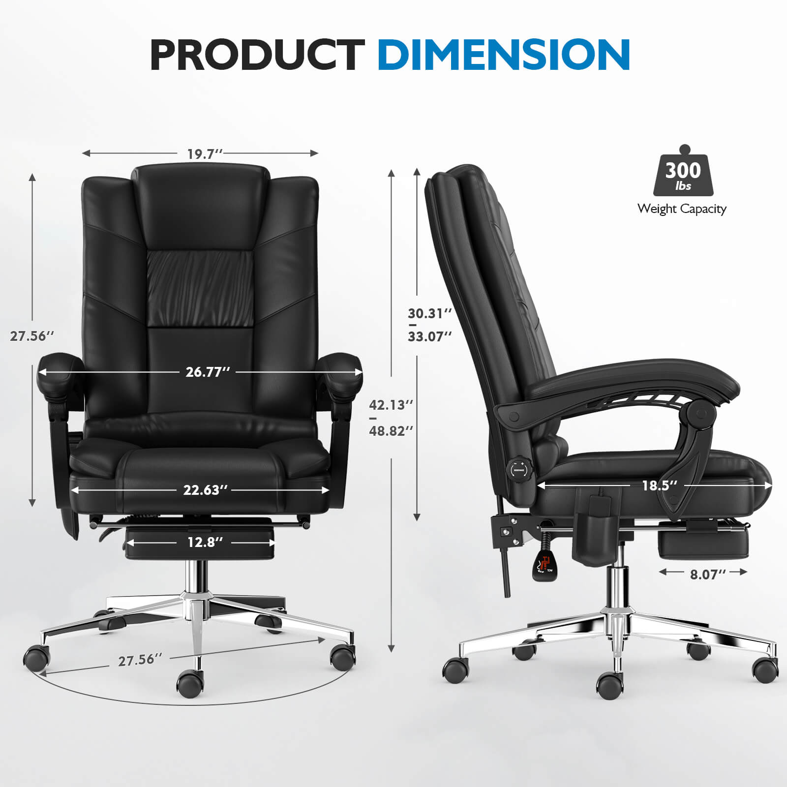 6-Points Vibration Office Chair with Massage and Foot Rest Meissalivve 6-Points Vibration Office Chair with Massage and Foot Rest Meissalivve