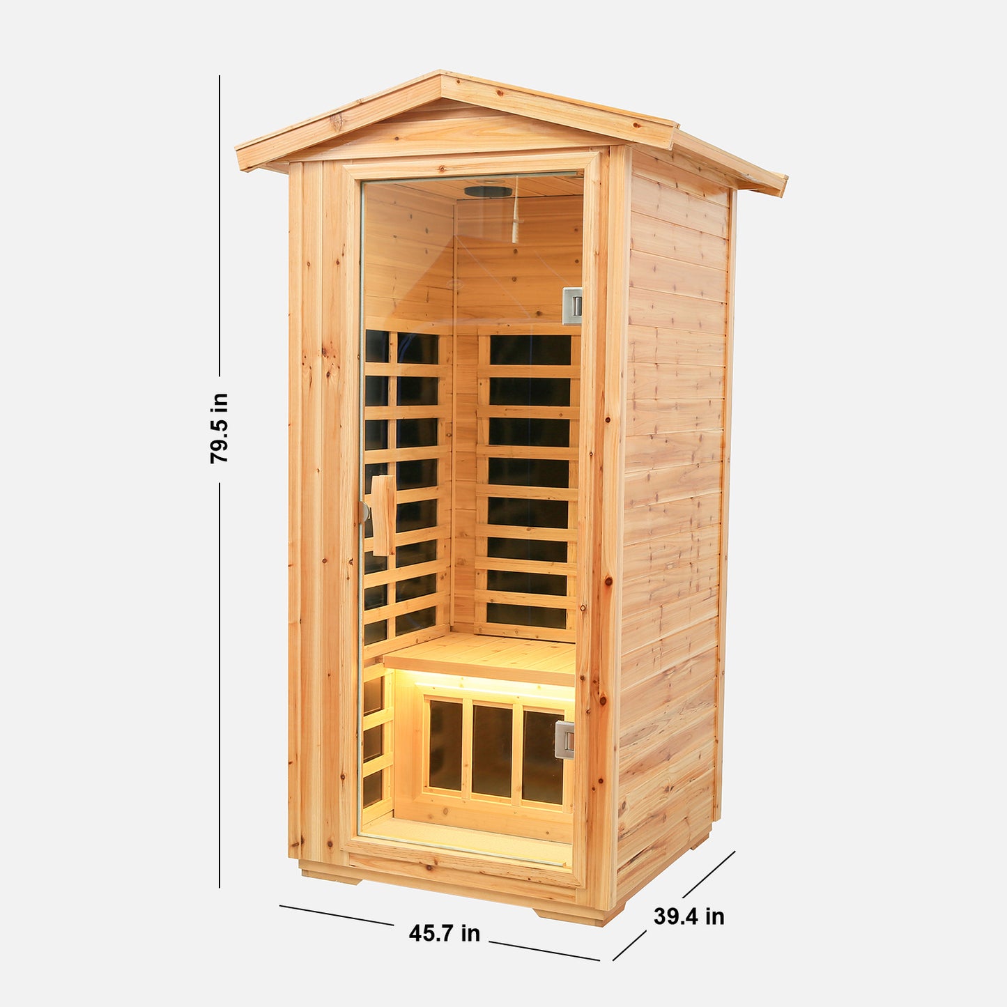 One person Far infrared old fir outdoor sauna room - Meissalivve