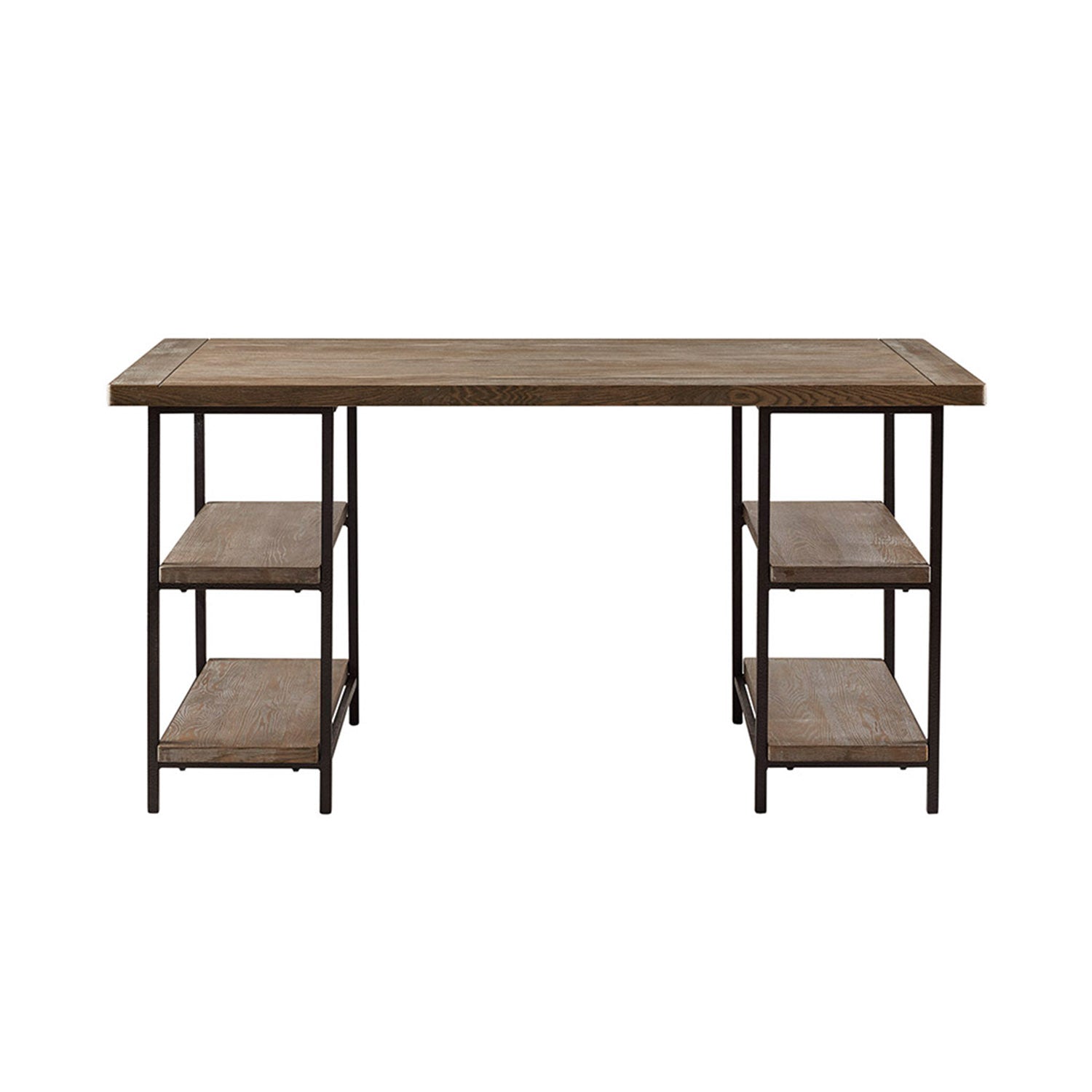 60 inch Computer Desk Modern Writing Desk with Side shelves - Meissalivve