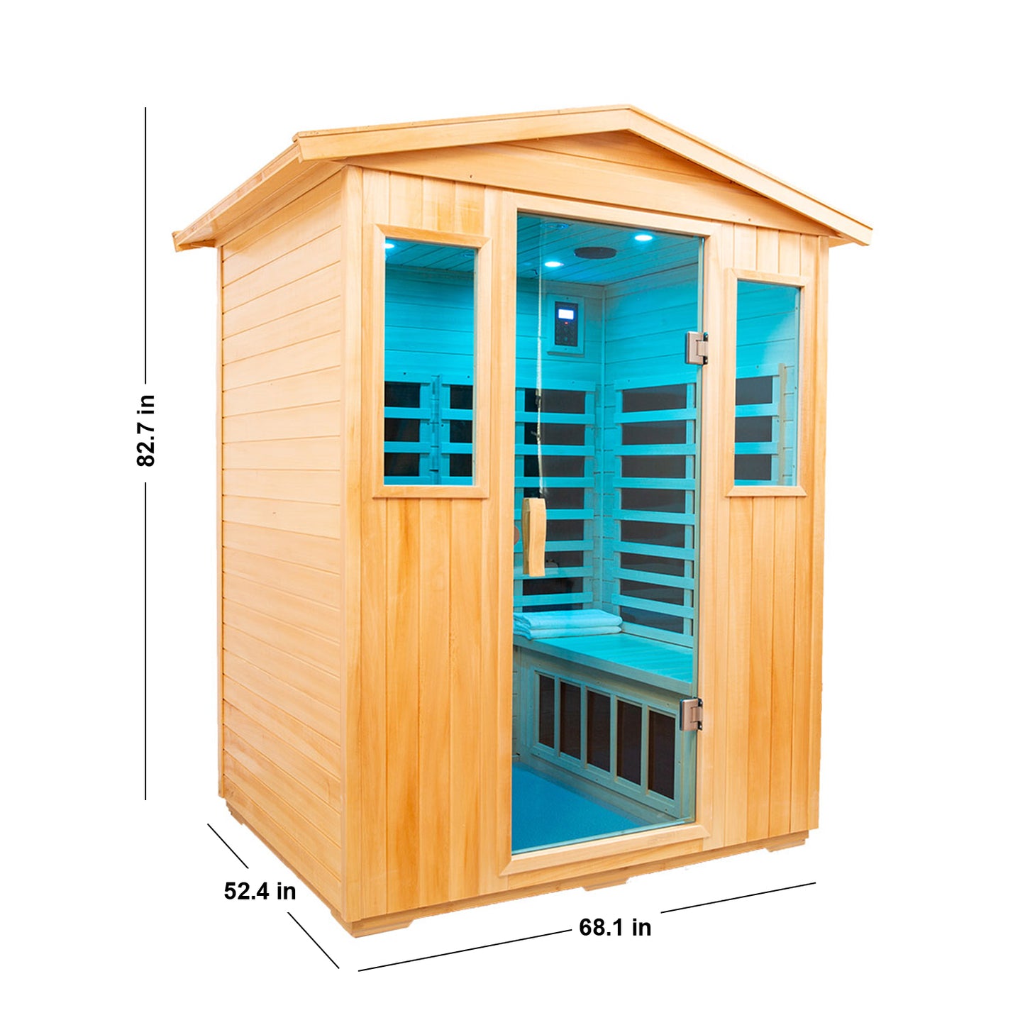 Four person Basswood Far-infrared outdoor sauna room - Meissalivve