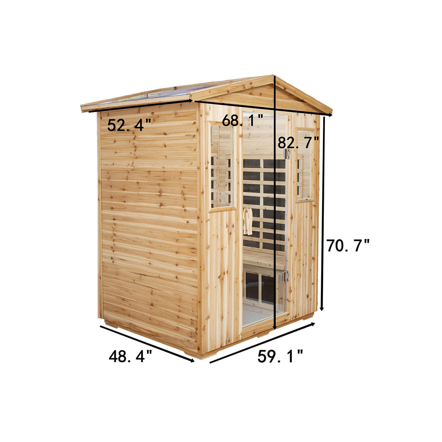 Four Person Old Fir Far-infrared Outdoor Sauna Room - Meissalivve