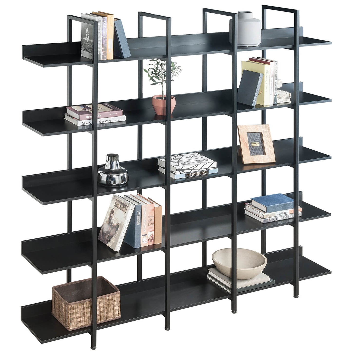 5 Tier Bookcase Home Office Open Bookshelf, MDF Board - Meissalivve