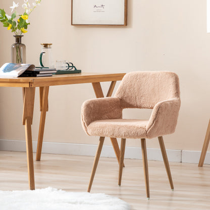 Modern Faux Fur Simple Leisure Office Chair Dining Chair - Meissalivve