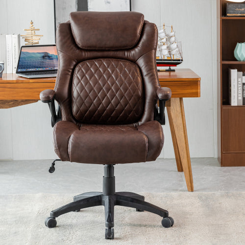 400lbs Big & Tall Ergonomic Leather Office Chair - Meissalivve