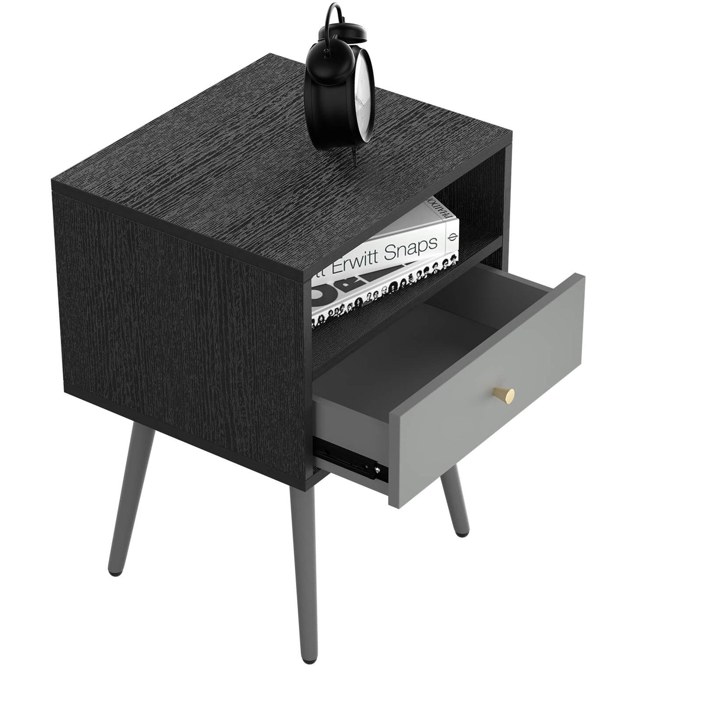 Modern Nightstand with 1 Drawer, Suitable for Bedroom, Living Room, Side Table - Meissalivve