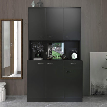 70.87" Tall Wardrobe& Kitchen Cabinet with 6-Doors - Meissalivve