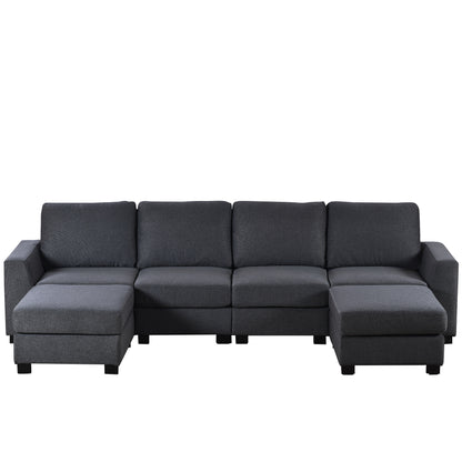 3 Pieces U shaped Sofa with Removable Ottomans - Meissalivve