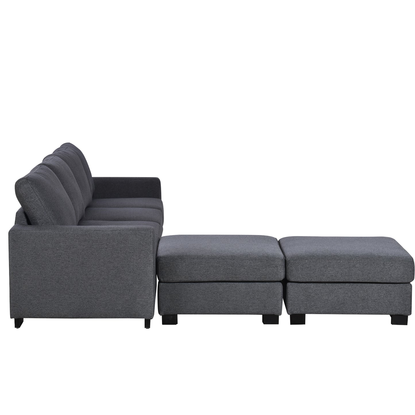 3 Pieces U shaped Sofa with Removable Ottomans - Meissalivve