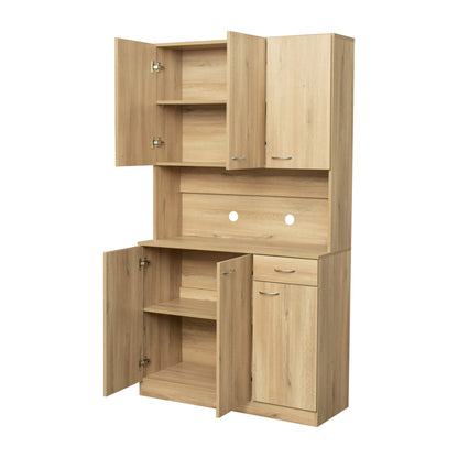 70.87" Tall Wardrobe& Kitchen Cabinet with 6-Doors - Meissalivve